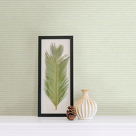 Lily Light Green Stripe Wallpaper