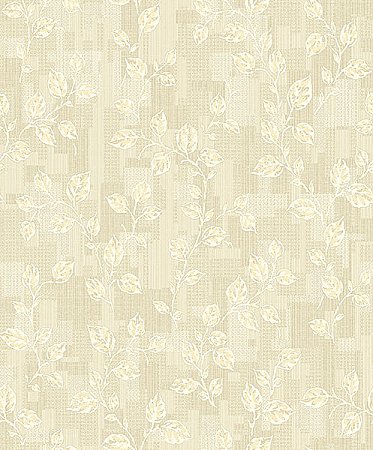 Child Cream Leaf Patchwork Wallpaper