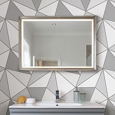 Apex Grey Geometric Wallpaper