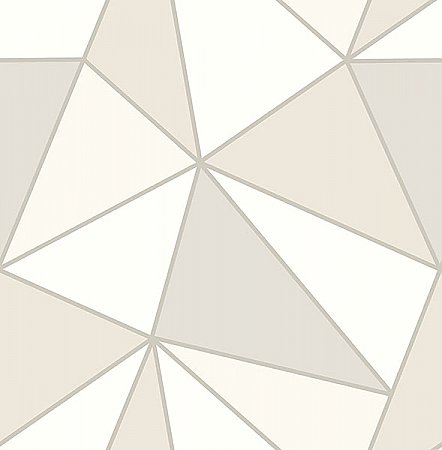 Apex Taupe Geometric Wallpaper