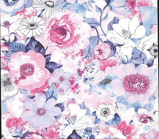 Baldwin Purple Watercolor Floral Wallpaper