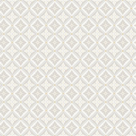 Loka Grey Geometric Floral Wallpaper