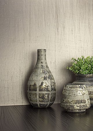 Lustre Taupe Silk Weave Wallpaper