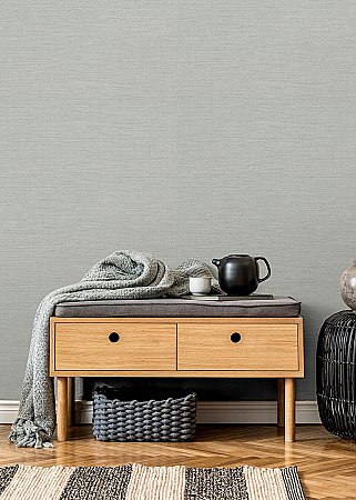 Essence Light Grey Linen Texture Wallpaper
