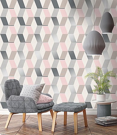 Rochelle Multicolor Geometric Wallpaper