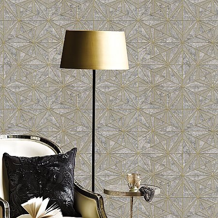Los Cabos Lavender Marble Geometric Wallpaper
