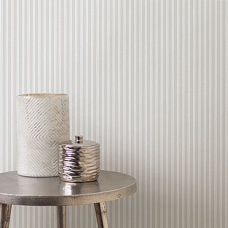 Agrippa Light Grey Stripe Wallpaper