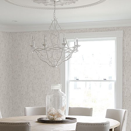 Cordelia Off-White Floral Silhouettes Wallpaper