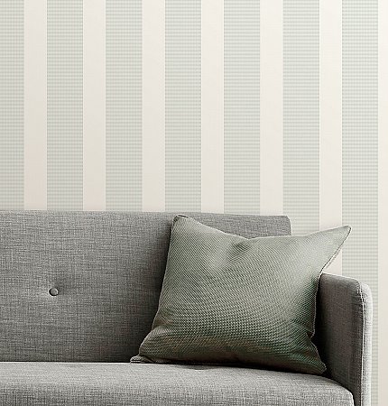 Visby Mint Stripe Wallpaper