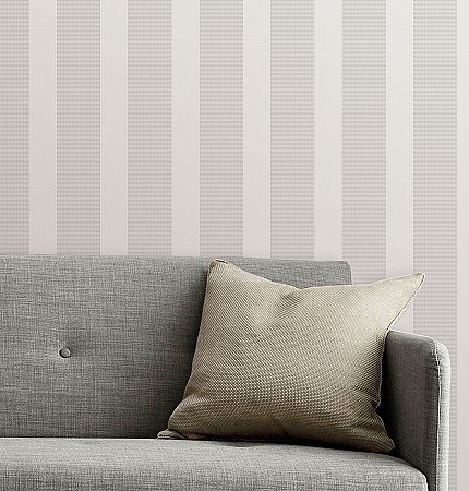 Visby Silver Stripe Wallpaper