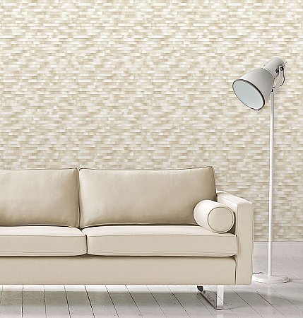 Kalmar Beige Hazy Stripe Wallpaper