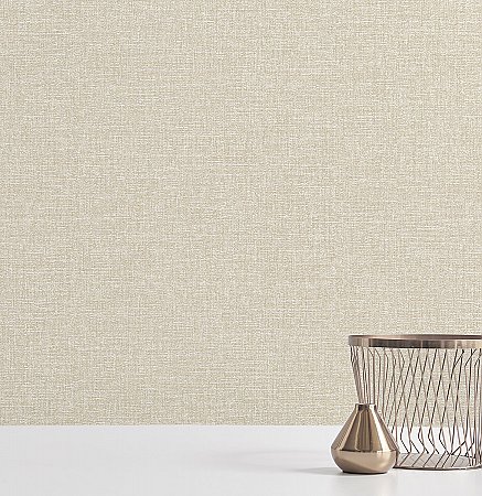 Asa Beige Linen Texture Wallpaper