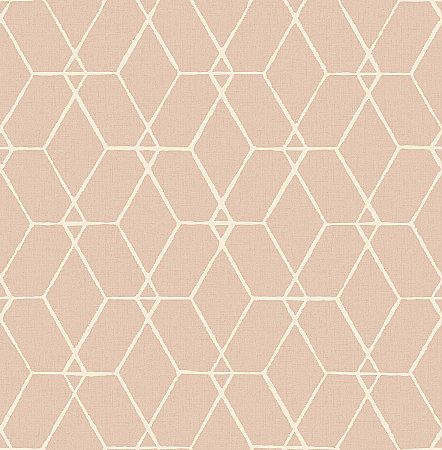 Osterlen Light Pink Trellis Wallpaper