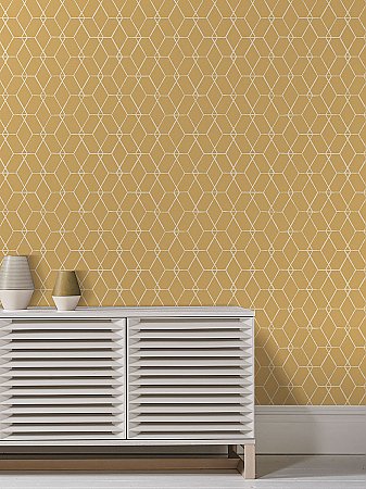 Osterlen Yellow Trellis Wallpaper