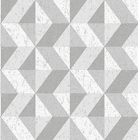 Cerium Grey Concrete Geometric Wallpaper