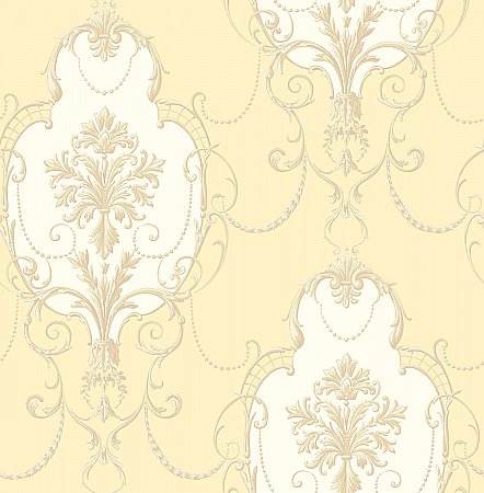 Lucinda Yellow Cameo Wallpaper