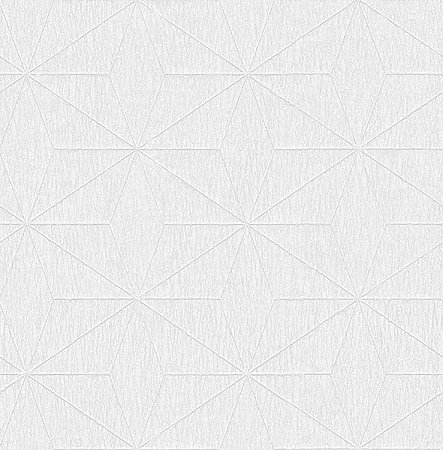 Bernice White Geometric Wallpaper