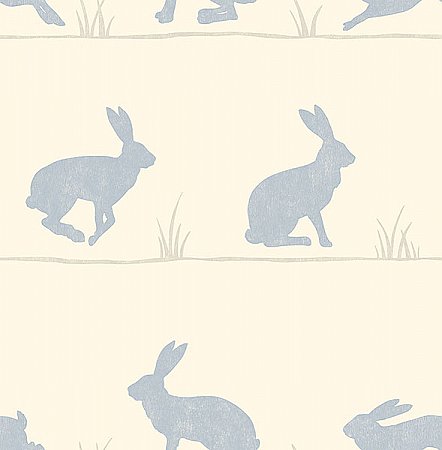 Nell Beige Rabbit Wallpaper