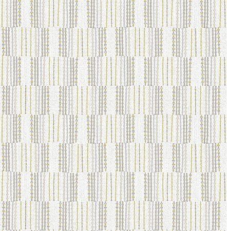Burgen Grey Geometric Linen Wallpaper