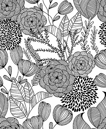 Alannah Black Botanical Wallpaper