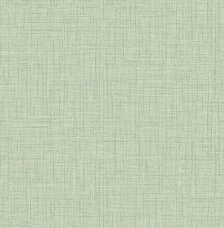 Jocelyn Light Green Faux Linen Wallpaper