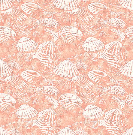 Surfside Coral Shells Wallpaper