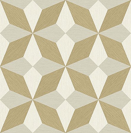 Valiant Beige Faux Grasscloth Geometric Wallpaper
