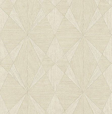 Intrinsic Cream Geometric Wood Wallpaper