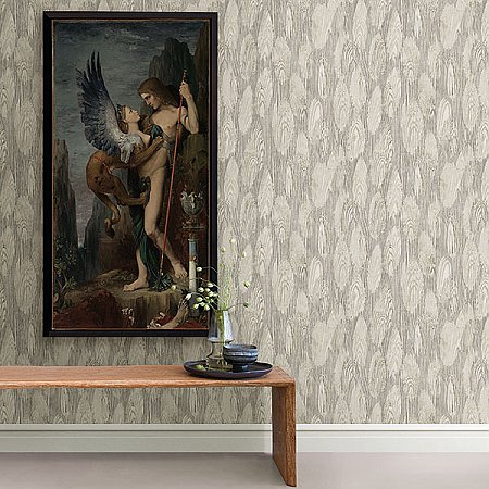 Monolith Grey Abstract Wood Wallpaper