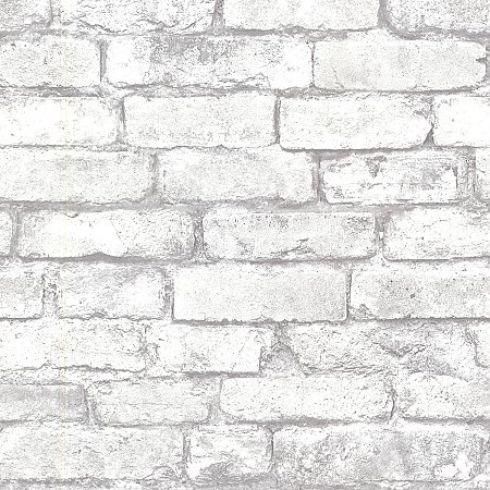Debs White Exposed Brick Wallpaper