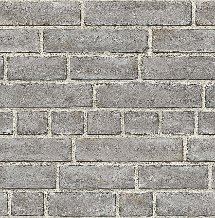 Façade Grey Brick Wallpaper