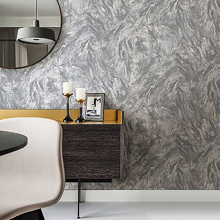 Titania Pewter Marble Texture Wallpaper