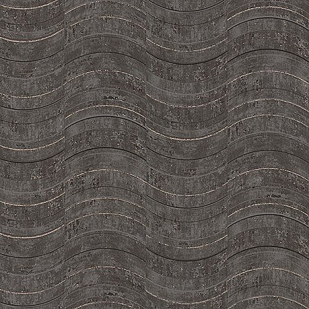 Hydra Dark Grey Geometric Wallpaper