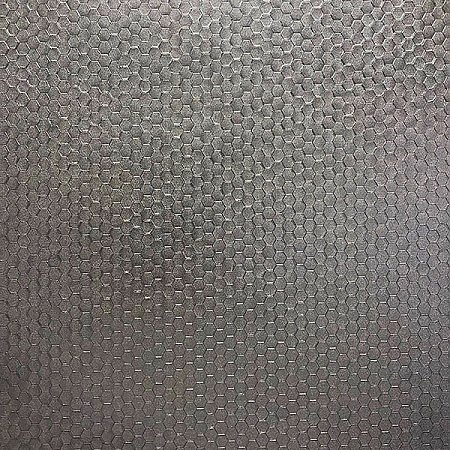Carbon Pewter Honeycomb Geometric Wallpaper