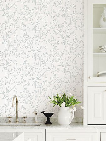 Southport Light Grey Delicate Branches Wallpaper
