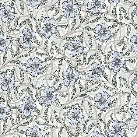 Imogen Light Blue Floral Wallpaper