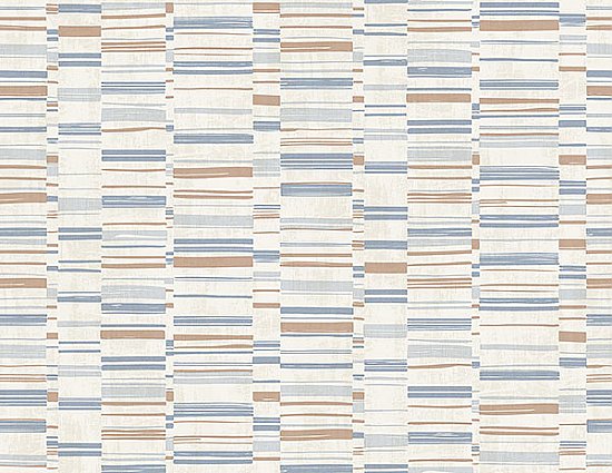 Fresnaye Light Blue Linen Stripe Wallpaper