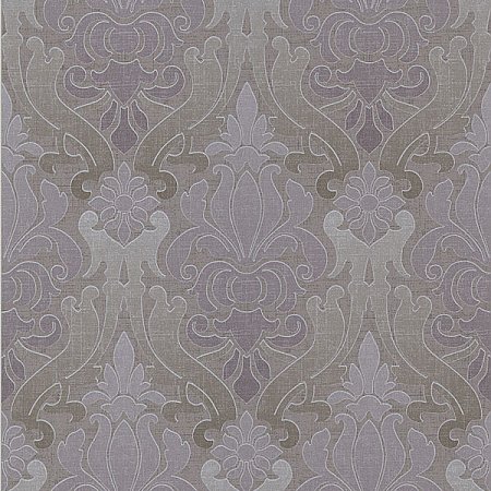 Aquitaine Purple Nouveau Damask Wallpaper