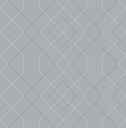 Ballard Pewter Geometric Wallpaper