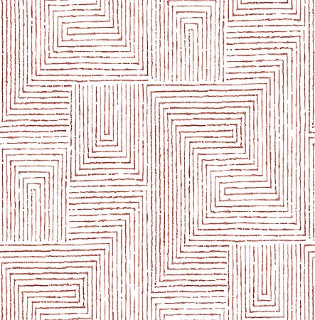 Merritt Red Geometric Wallpaper