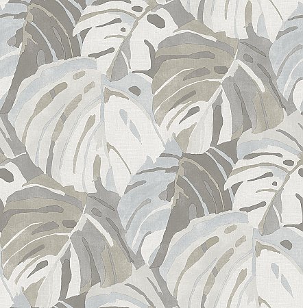 Samara Stone Monstrera Leaf Wallpaper