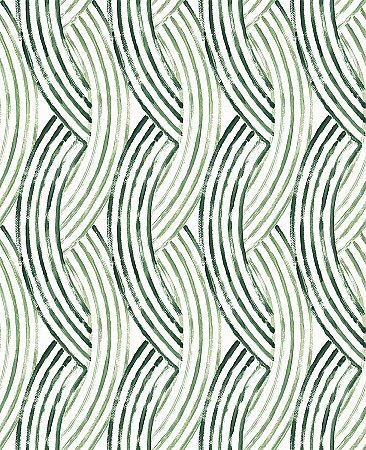 Zamora Green Brushstrokes Wallpaper