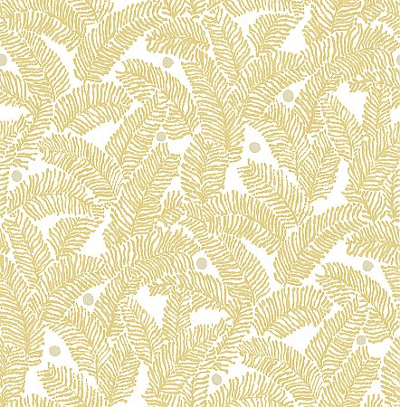 Athina Yellow Fern Wallpaper