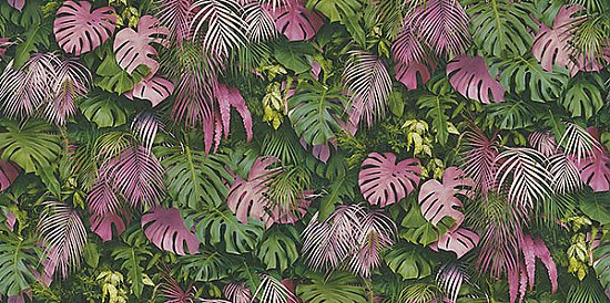 Luana Pink Tropical Forest Wallpaper
