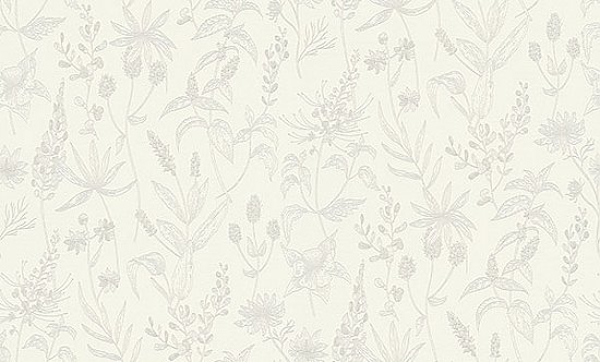 Nami White Floral Wallpaper