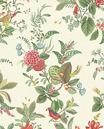Floris Mint Woodland Floral Wallpaper