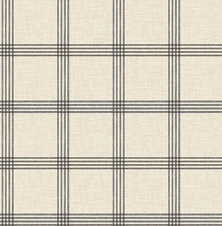 Twain Black Plaid Wallpaper