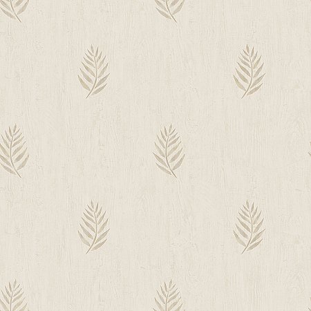 Vista Beige Leaf Wallpaper