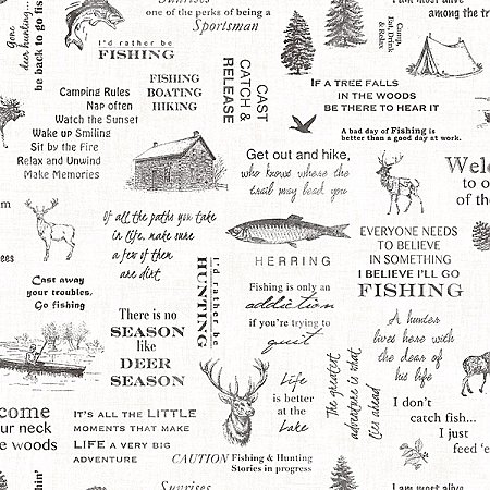 North Hills Black Camping Quotes Wallpaper