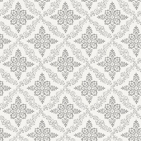 Wynonna Light Grey Geometric Floral Wallpaper